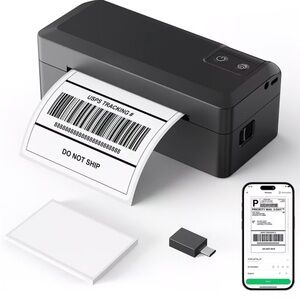 Portable Wireless Thermal Label Printer Compact Desktop Shipping & Mailing 4x6
